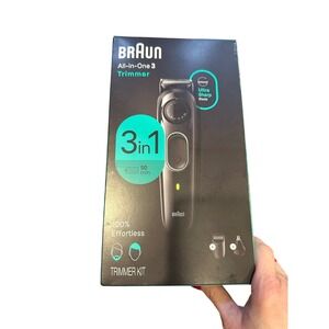 Braun All-in-One 3 Trimmer Kit Beard and Hair Cordless Black AIO3430